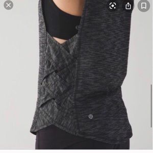 Lululemon heather grey crisscross tank, size 4